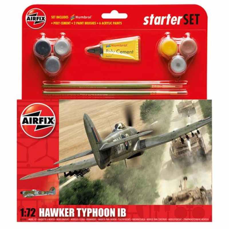 Airfix British Hawker Typhoon Mk.Ib Gift Set (1:72 Scale)